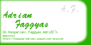 adrian faggyas business card